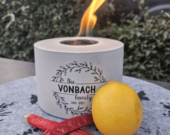 table fire/fireplace