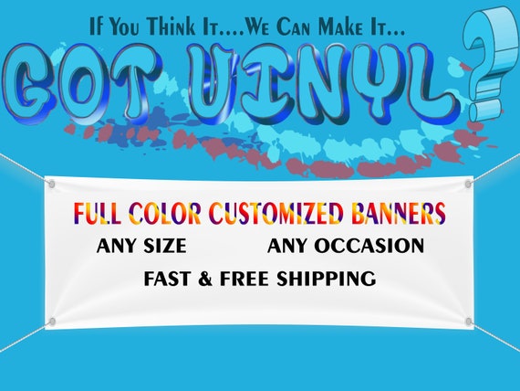 Custom Printed Banners 13 Oz Banner Single Sided With Etsy