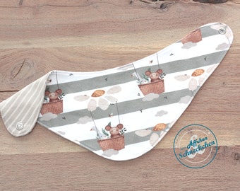 Organic - reversible neckerchief - cloth - neckerchief - neck protection - neck warmer - bib - drool cloth burp cloth 0-3 years organic