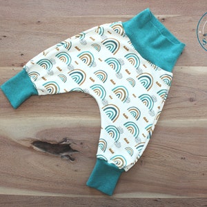 Pumphose Mitwachshose Babyhose Hose Tragehose Gr. 44-104 Tragetuch Regenbogen Tiere Bio Regenbogen