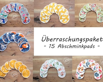 15 Mehrweg Abschminkpads – Überraschung - Bio - waschbar - zerowaste - AKTION