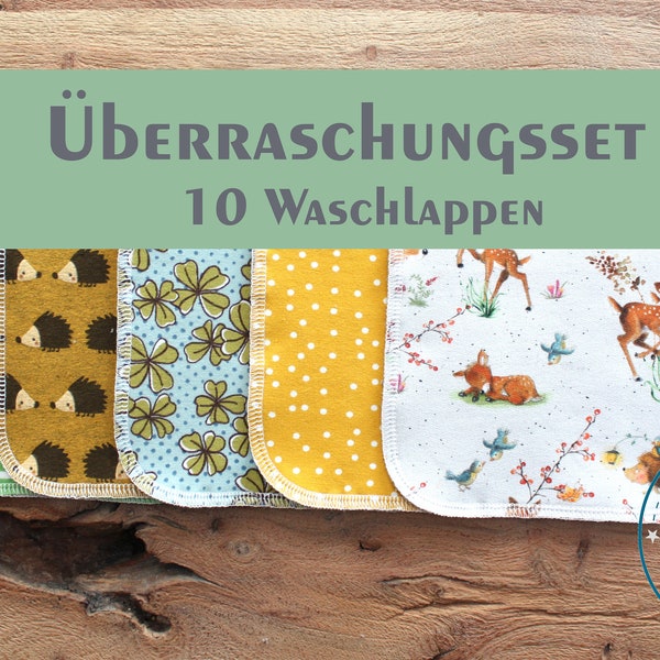 10 Mehrweg Waschlappen – Überraschung - Bio - waschbar - zerowaste - lesswaste AKTION