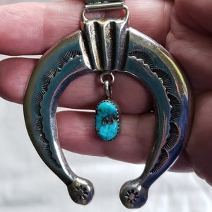 On Sale Naja SS Pendant Turquoise Handmade on a 22- inch turquoise strand