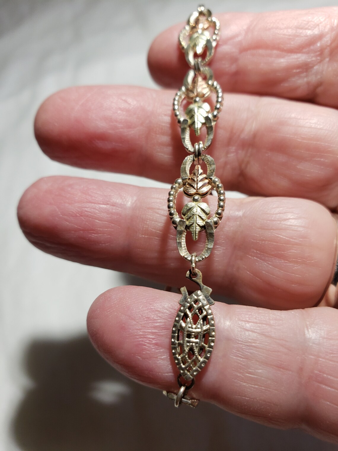 ON SALE Black Hills Gold Bracelet in 12K and 10K gold and SS Etsy