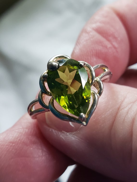 Peridot size 8.75 Ring in SS