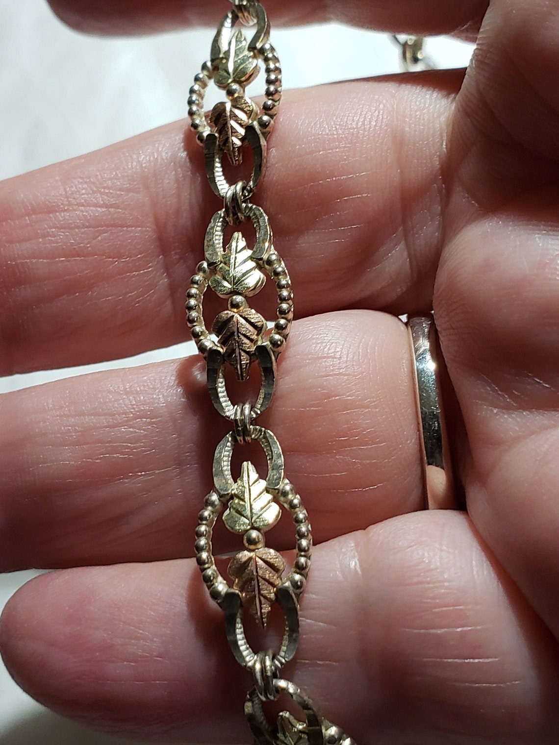 ON SALE Black Hills Gold Bracelet in 12K and 10K gold and SS | Etsy