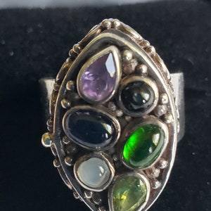 On sale Sajen multigem Adjustable Poison Ring SS vintage