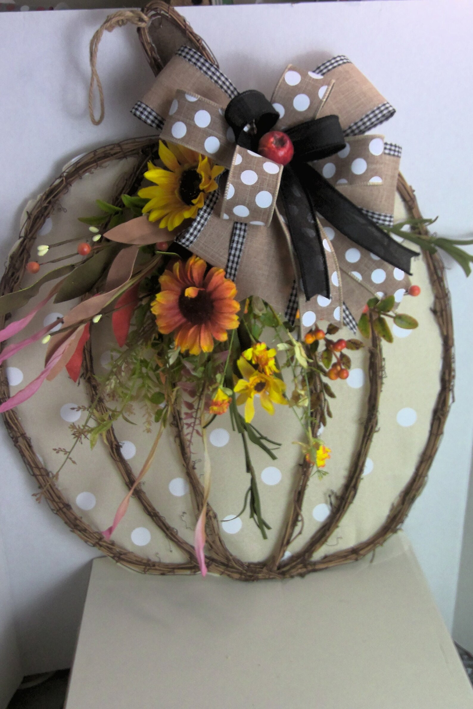 GRAPEVINE PUMPKIN WREATH