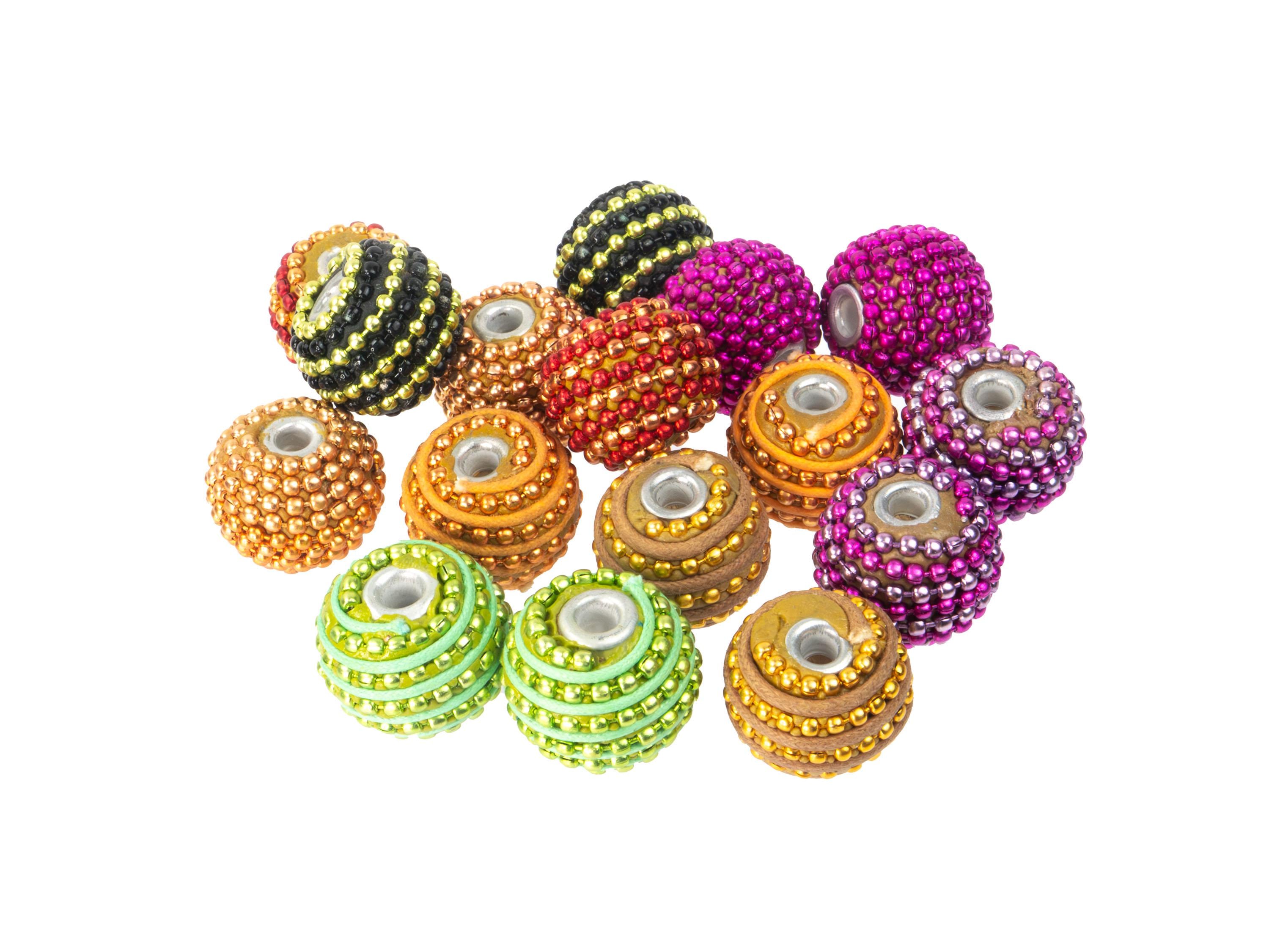 20 mm Polymer Clay Bead, 10 Beads, Mix in Different Colors