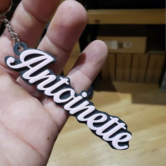 This Is A 1 Pc Personalized Name Keychain Script Etsy