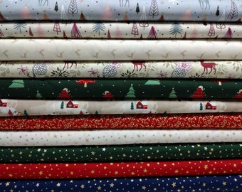 Christmas fabrics cotton woven fabric Christmas sold by the meter various designs 50 cm, 13 EUR/meter