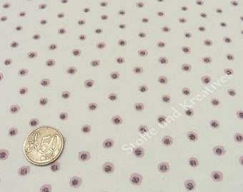 Dots ecru light salmon sweatshirt fabric Hilco Sweaty children's fabric baby fabric 25 cm, 21.88 EUR/meter