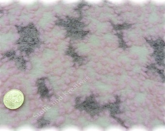 Piave Hilco ecru pink knitted walk wool felt wool fabric wool fabric for jackets and coats 48.30 EUR/meter