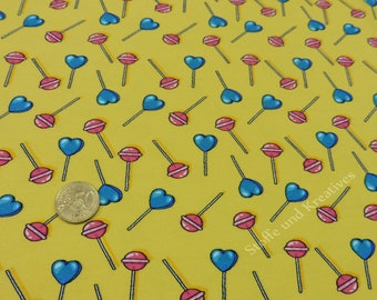 Pop Hullabaloo Hilco yellow summer weat fabric children's fabric Lolly by the meter 25 cm, 21.88 EUR/meter