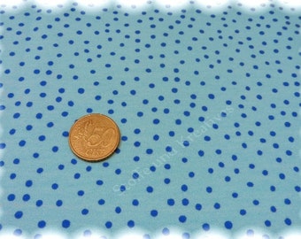 20.78 EUR/m Russian Dot Hilco Sweaty Jersey aqua blue 50 cm fabric with dots