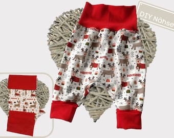 Fabric cuts DIY sewing kit pump pants baby sewing kit jersey Christmas motifs plus cuffs red gift baby