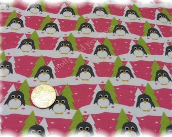 Forest Pingu Hilco Sweatshirt fabric pink Sweaty I'm sew happy Children's fabric by the meter 50 cm, 21.90 EUR/meter
