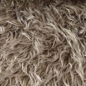Shaggy fur brown mottled plush faux fur beard craft Christmas Carnival 25 cm, 29.96 EUR/meter