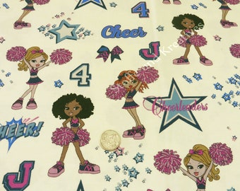 Cheer girls Hilco cotton jersey vanilla girl fabric cheerleader children's fabric 25 cm, 19.68 EUR/meter