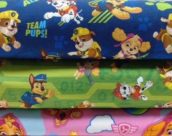 Paw Patrol Jersey Swafing Lizenzstoff blau, grün oder pink Meterware Kinderstoff 50 cm
