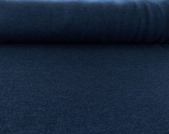 Jogging Melange dark jeans blue Sweatfabric by Hilco 50 cm, 14.10 EUR/m