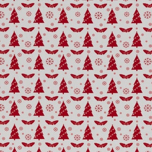 Joel Tannenbaum Christmas fabric white red cotton woven fabric Swafing 50 cm, 10.40 EUR/meter