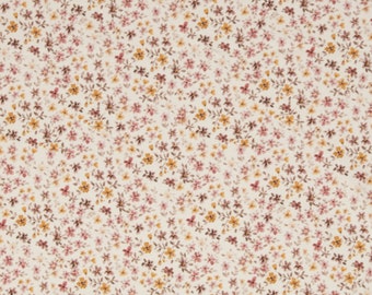 Mini Flowers Swafing cotton jersey scattered flower fabric ecru design Christiane Zielinski 50 cm, 19.80 EUR/meter