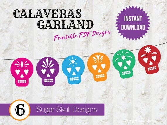 picture Day Of The Dead Banner Printable etsy