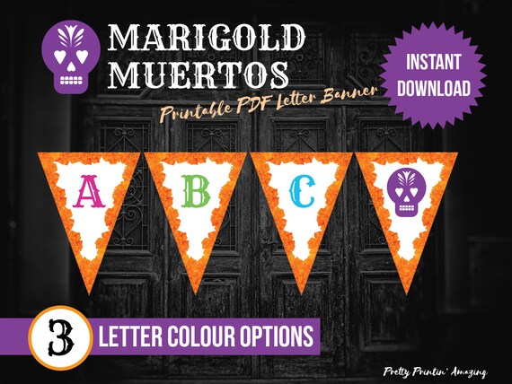 pic Day Of The Dead Banner Printable etsy