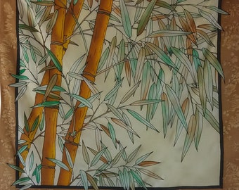 Silk wall decoration "Bamboo "