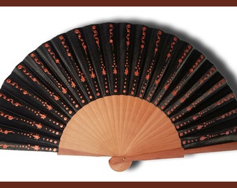 A very beautiful dyed silk fan