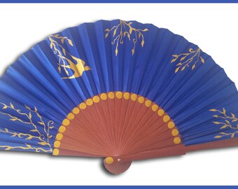 Silk fan hand painted