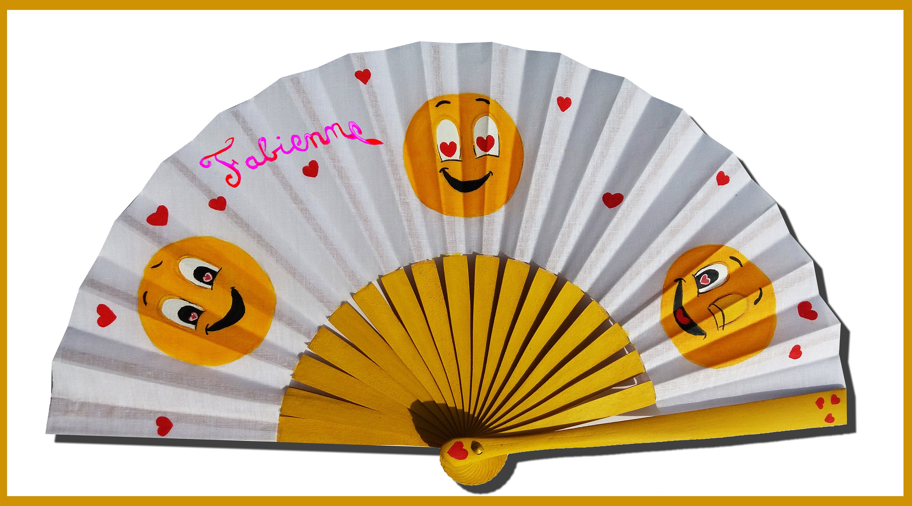 My First Fan Hand Painted emoji Etsy