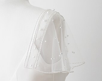 Detachable sleeves, Unique wedding dress, Bridal cape, Capelet ASTRID