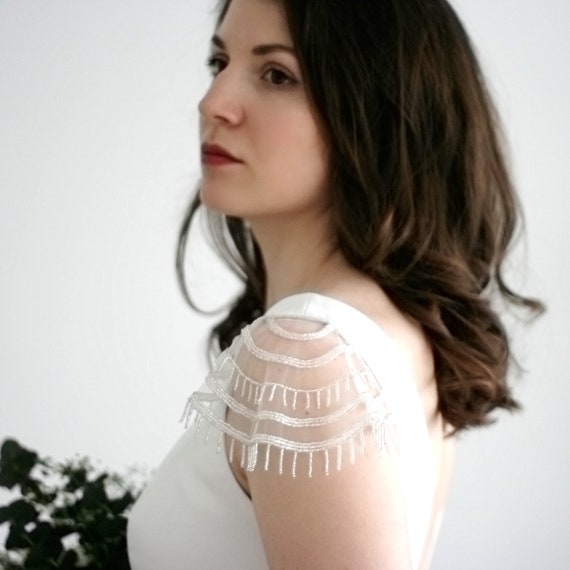 Detachable Sleeves Simple Wedding Dress Cap Sleeves Bridal Etsy