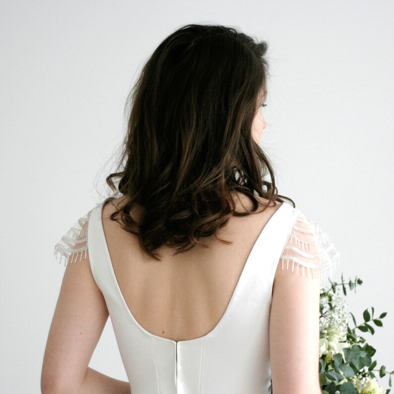 Detachable Sleeves Simple Wedding Dress Cap Sleeves Bridal | Etsy