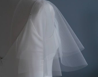 Double-layer detachable sleeves for wedding dress SIMPLE