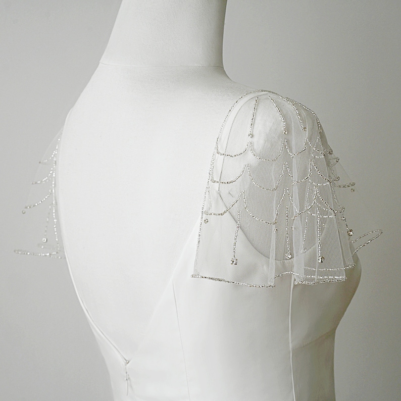 Detachable Sleeves, Simple Wedding Dress, Bridal Cape ETERI Etsy