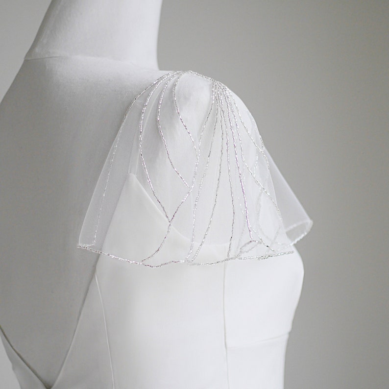 Detachable Sleeves Simple Wedding Dress Bridal Cape LEMMA Etsy
