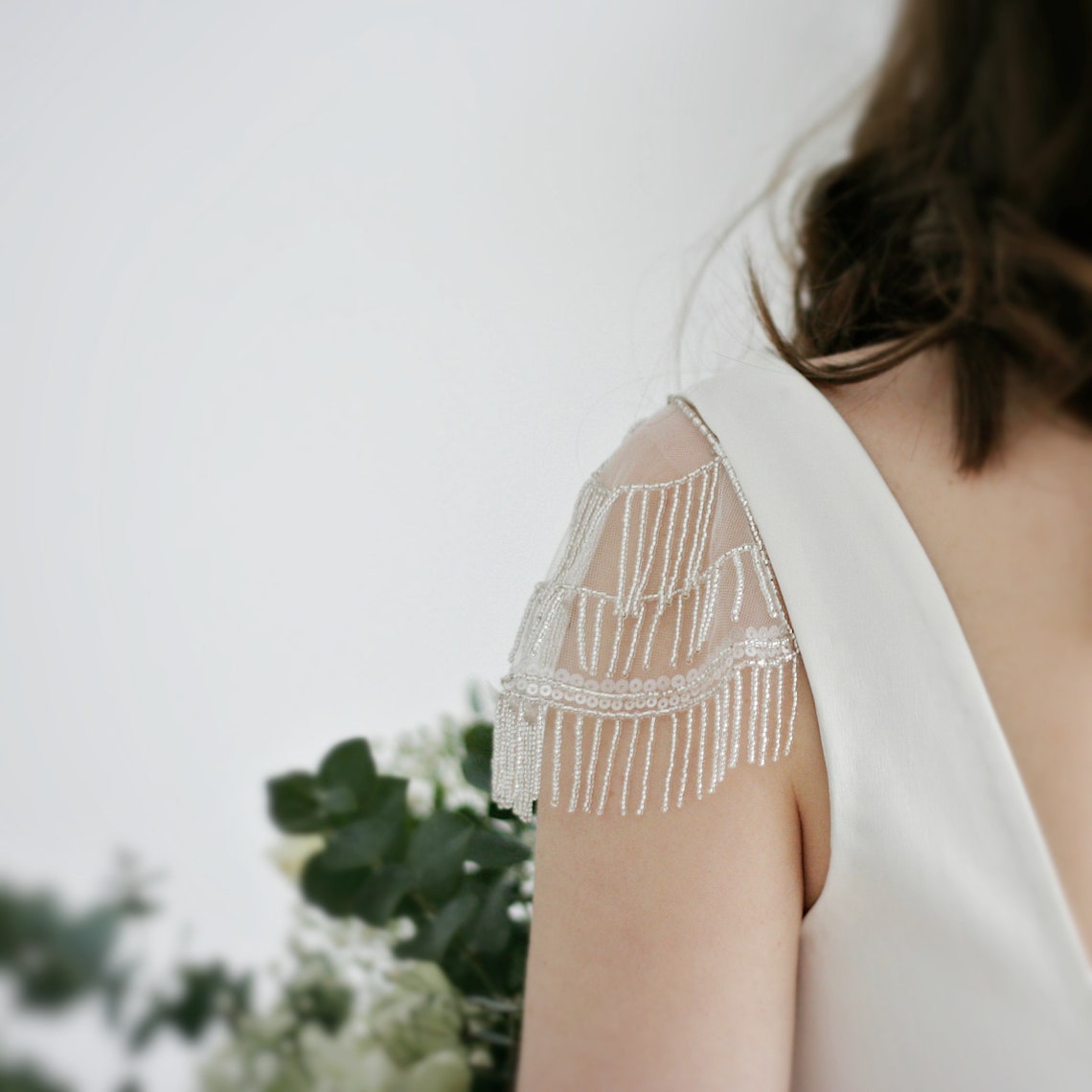 Detachable sleeves simple wedding dress bridal cap sleeves Etsy