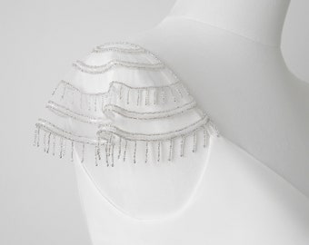 Detachable cap sleeves, Simple wedding dress, Bridal cape S ULLA
