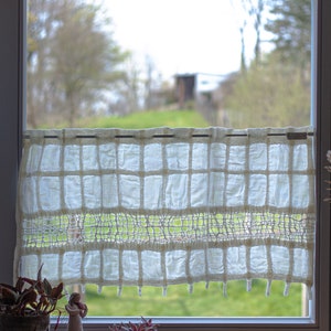 Window curtain made of linen and wool in individual sizes and lovingly handcrafted image 1