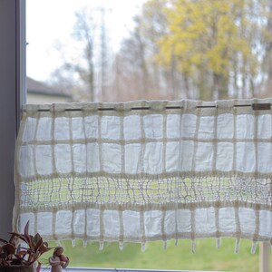 Window curtain made of linen and wool in individual sizes and lovingly handcrafted image 4