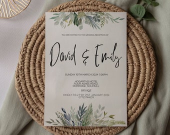 Wedding Invitations, Wedding or Evening Reception Invites