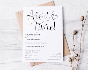 Invitación de boda minimalista: diseño moderno y elegante