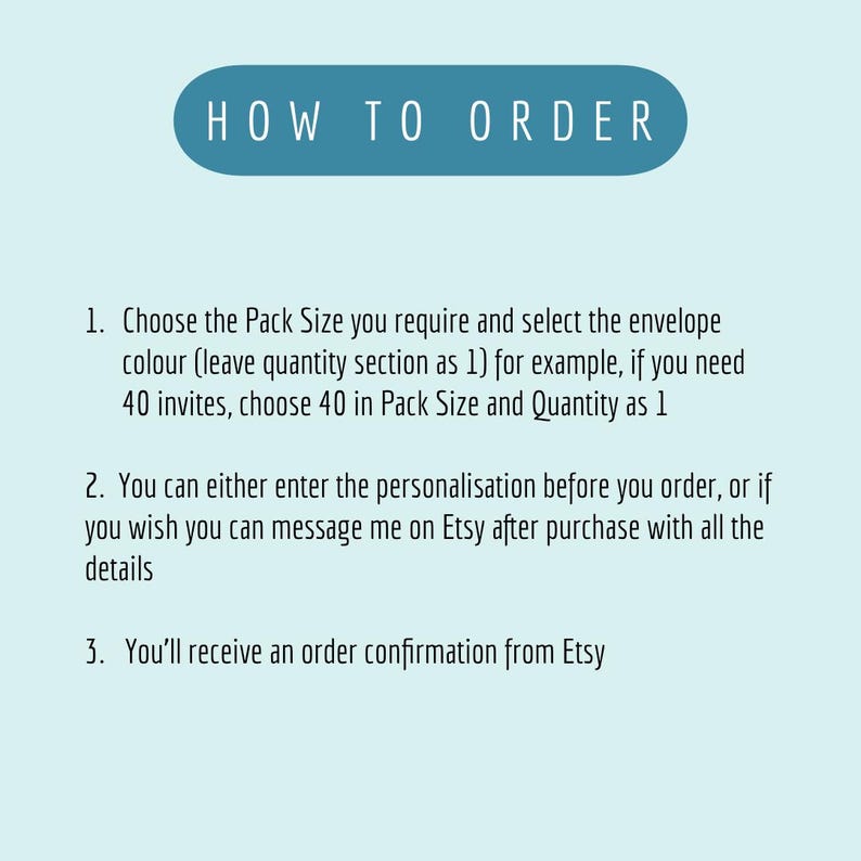 HOW TO ORDER