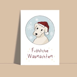 Hund Weihnachts Postkarte Fröhliche Waunachten Weihnachten Hund Karte Lustige Postkarte A6 Karte Weihnachtsgeschenk