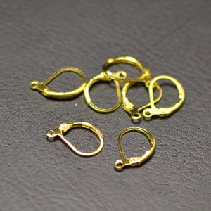20 crochets dormeuse ovale pour boucle d'oreille, argenté/argenté clair/doré/bronze/gun-métal image 4