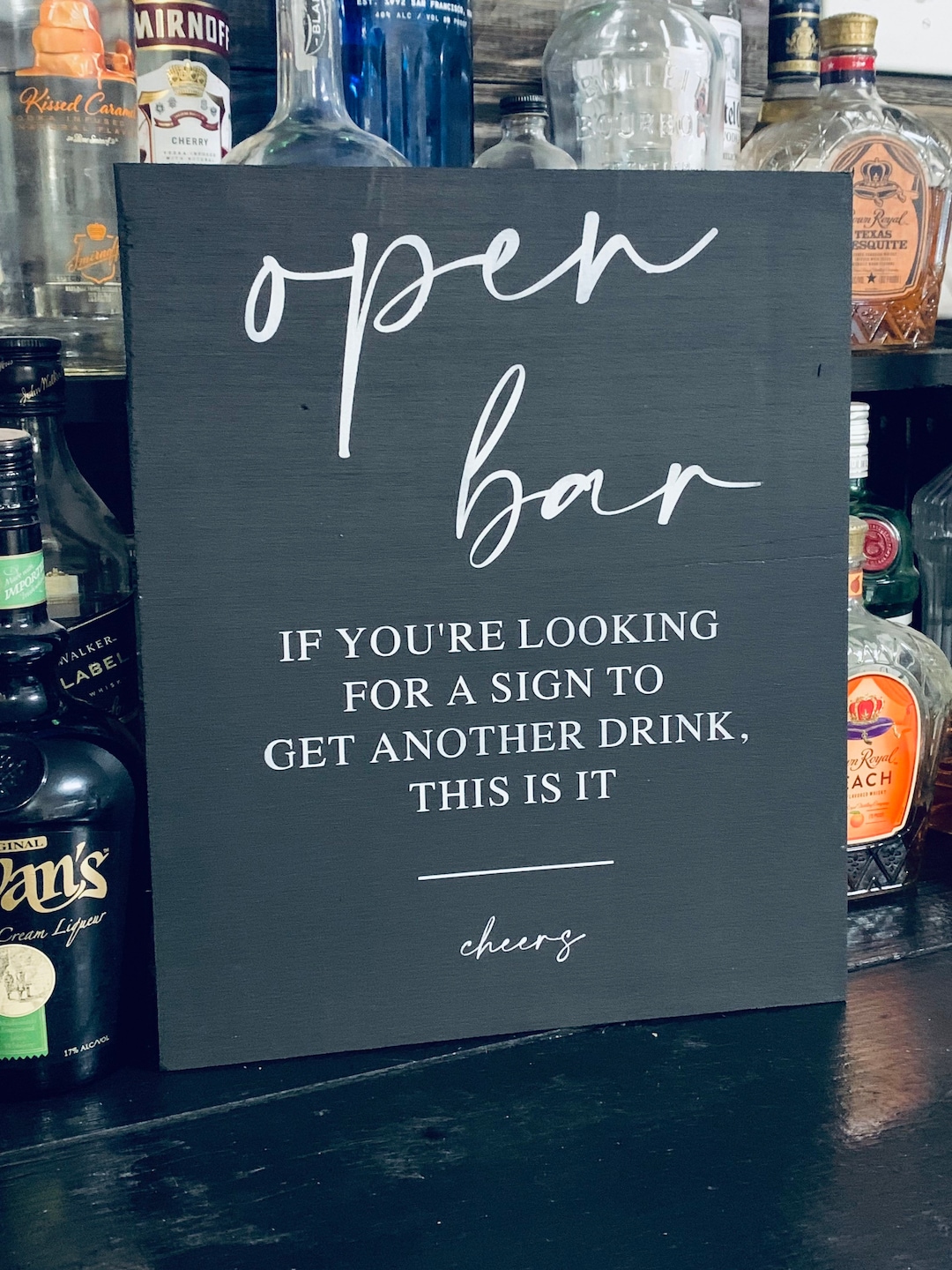 Open Bar Sign Wedding Signs Wedding Decor Wedding Etsy