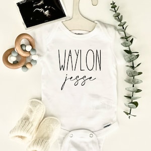 Custom Name Baby Bodysuit: Rae Dunn Inspired, Organic Gerber Onesie